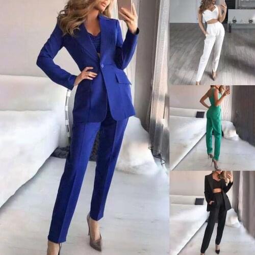 3Pcs/Set traf Suits Zippers Sling Women Breathable Turndown Collar Suit for Office S-3XL Spring Autumn Women Coat Set 2021 new