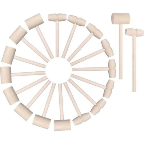 32 Pcs Wooden Hammer for Chocolate, 2 Design Breakable Heart Hammer, Natural Wooden Mallet, Multi-Purpose Wooden Hammer CNIM Hot