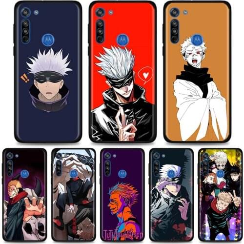 Jujutsu Kaisen Anime Phone Case for Motorola Moto G8 G9 Edge Plus G Power Play E6s E Plus One Fusion Cover Black Shell