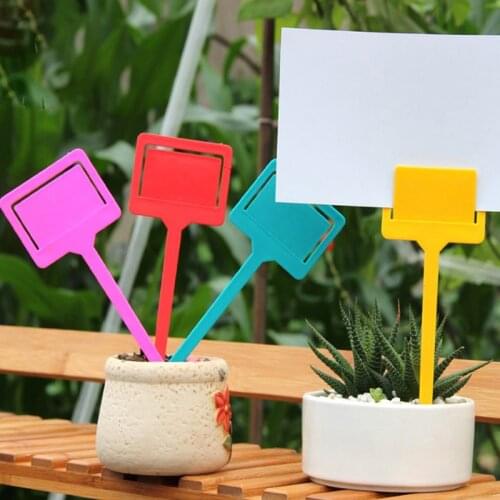 10PCS T type label waterproof record plate Nursery Premium Label Plastic Plant Garden Plant Pot Planter Vegetable Label Tag