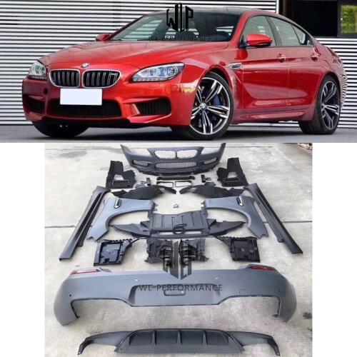 F06 F12 PP Unpainted Car Body Kit Front Rear Bumper Side Skirt Fenders For BMW 6 Series M6 Style Car Body Kit 2012-2017