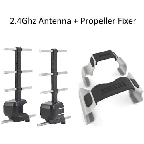 Propeller Fixer Silicone Strap Holder + 2.4G Antenna Yagi-Uda Signal Booster Combo Set for DJI Mavic Air 2 Drone Accessories