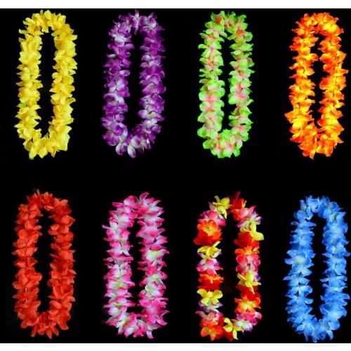 Artificial Flower Necklace Hawaii Beach Wedding Party Decorations wreaths Event Party Supplies Cheerleading souvenirs