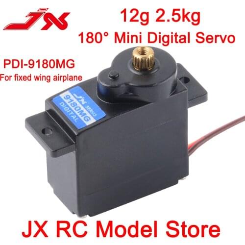 JX PDI-9180MG 180 degree mini servo 2.5kg 0.12sec 12g Metal Gear digital Servo for Remote Control Parts and fixed wing airplane