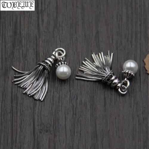 100% 925 silver Tassel Real Sterling Silver Jewelry Tassel Pure Silver Pearl Tassel DIY Jewelry Findings