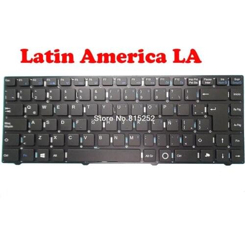 Laptop Keyboard For Shuttle E14 MP-11J78LA-F5163 82R-14D240-4085 11J7F5163LAL-D Latin America LA Without Frame Black New