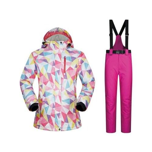 Ski Suits Women Winter Brands Sets Windproof Waterproof Breathable Outdoor Female Ski Jacket Pants Snowboarding Suits Hooded New
