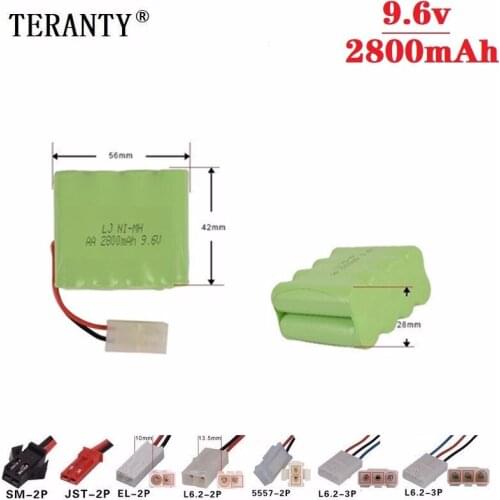 M Model ) 9.6v 2800mah NiMH Battery For Rc toy Car Tanks Trains Robot Boat Gun Ni-MH AA 2400mah 9.6v Rechargeable Battery 1Pcs