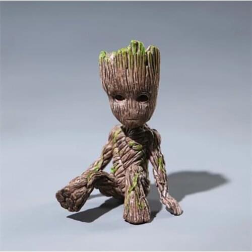 Marvel Avengers 6Cm Tree Man Groot Guardians of The Galaxy Anime Mini Cute Toys Action Figure Sitting Groot kids Toys Gifts