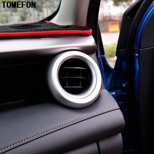 TOMEFON For Toyota RAV4 RAV 4 2016 ABS Matte Chrome Decoration Air Vent Frame Cover Trim Auto Accessories Car Styling