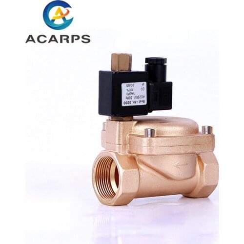 1-1/2" High Pressure Normally Open Brass Solenoid Valve Pilot Formula Solenoid Valve 220V 110V 24V 12V