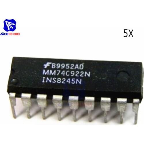 Diymore 5PCS/Lot IC Chip MM74C922N MM74C922 FSC Encoder 16 Key DIP18 Original Integrated Circuit