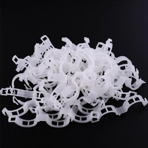 New 50/100pcs Plastic Trellis Tomato Clips Garden Plant Supports Connects Plants Vines Trellis Twine Cages Greenhouse Plant Clip
