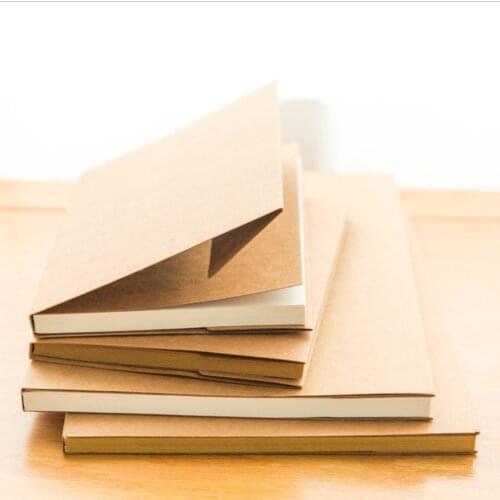 A5/B5 Retro Kraft Paper Blank Sketch Book Painting Graffiti Notebook Notepad 2021 School Stationery