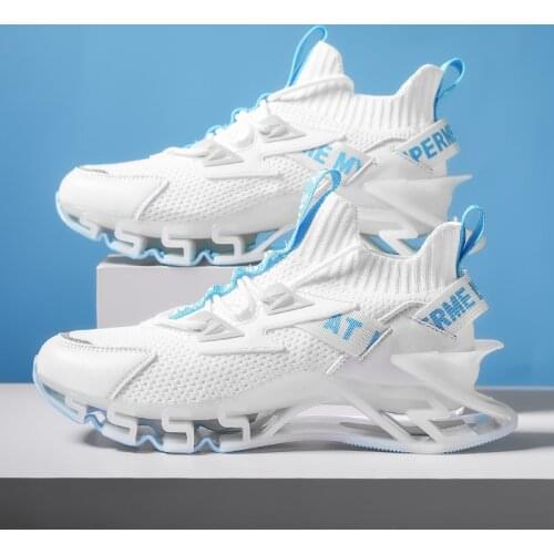 Rubber Eva Blade Sports Man Shoes Summer Comfort Knitted Sneakers Large Size Light Running Shoe for Men Casual Dress Mens Shoe