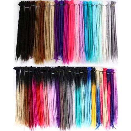 Handmade Dreadlocks Hair Extensions Reggae Hair Hip-Hop Style Faux Locs Crochet Hair Crochet Braids 1 Strands/7g/Pack