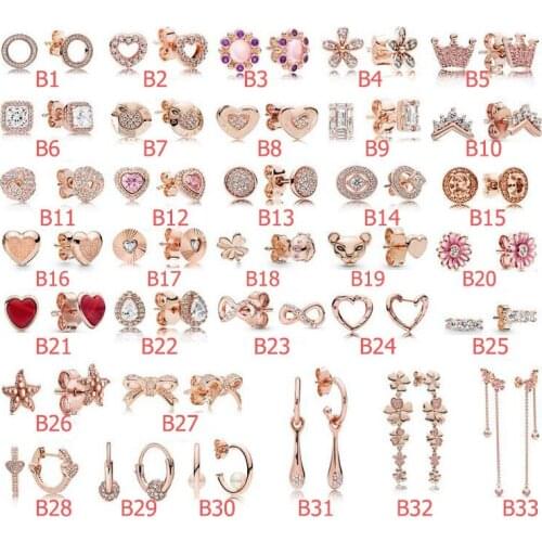 High Quality 925 Sterling Silver Earrings For Women Silver S925 Original Fashion Jewelry