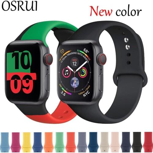 Silicone Strap For Apple Watch Band 44mm 40mm 38mm 42mm iwatch series 6 SE 5 4 Sport watch Bracelet belt Apple Watch Accessories