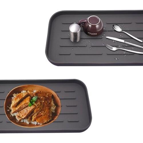 Silicone Drain Tray for Dishes Water Cup Fruit Vegetable Kitchen Sink Organizer Plate Sponge Holder Soap Pad