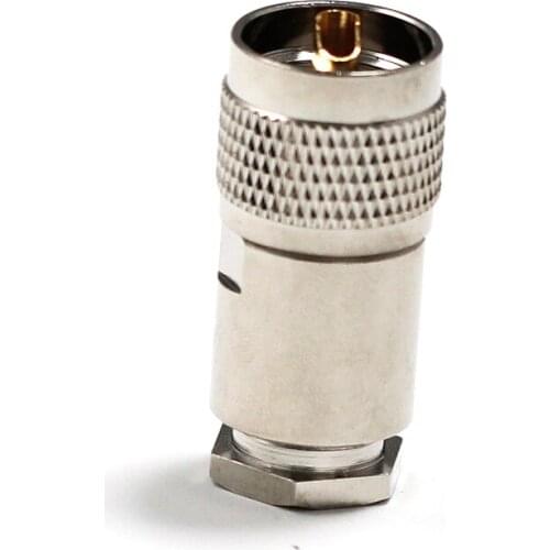 100PC Brand New 1pc New UHF Male Plug Connector With For RG8,RG213,LMR400 Straight Nickelplated Wholesale