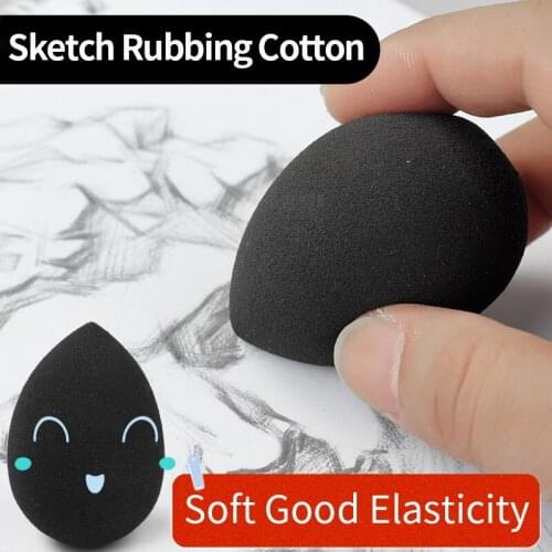 5Pcs Charcoal Pencil Sketch Rubbing Wiping Cotton Washable Sponge Ball Smear Texturer Pen For Drawing Art Supplies Beauty Egg