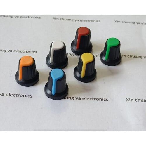 AG2 A-2 Plastic Potentiometer knob for 6MM handle / red blue yellow green white orange