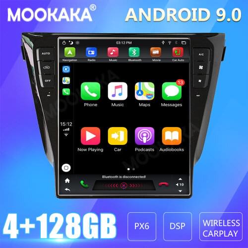 For Nissan Qashqai 2013+ Tesla Screen Android Px6 Car Multimedia Stereo Player Carplay GPS Navigation Head Unit DVD