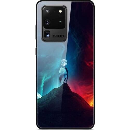 For Samsung Galaxy S20 Ultra Phone Case Tempered Glass Case Back Cover Series 3