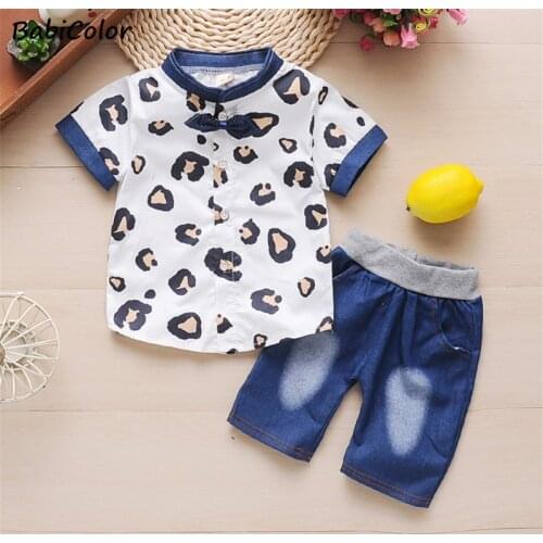 BibiCola Summer Baby Boy Clothes Sets Newborn Baby Cotton T-shirt Tops +Shorts 2PCS Outfit Tracksuit Toddler Kids Clothing Set