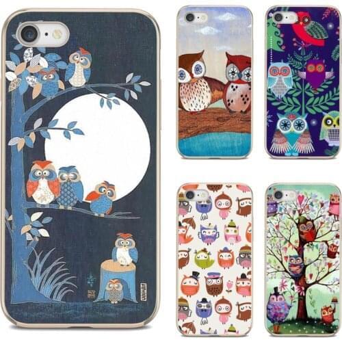 For Xiaomi Redmi 2 S2 3 3S 4 4A 5 5A 5 6 6A 7A 9 9T 9C 9A Pro Pocophone F1 owls-Collage-pattern Soft Cover