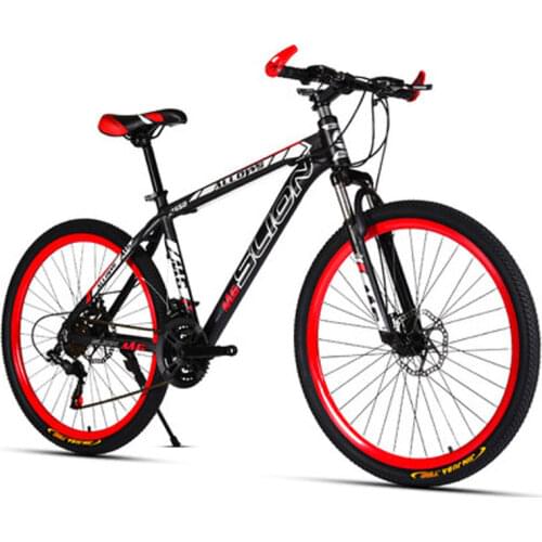 Bicycle Mountain Bike Variable Speed Shift Double Disc Brakes Aluminum Alloy Rim Students Men and Women