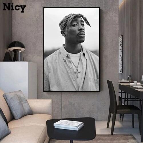 Tupac Shakur 2pac Canvas Painting Rapper Star Poster Hip Hop Art Painting Moder Wall Decor Posters Wall Pictures For Home Design