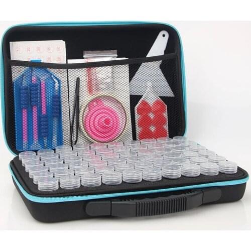 5D Diamond Painting Storage Box 60-Slot Diamond Painting Accessories Tools Jewelry Bead Storage Jar Ring Sparkling rhinestones