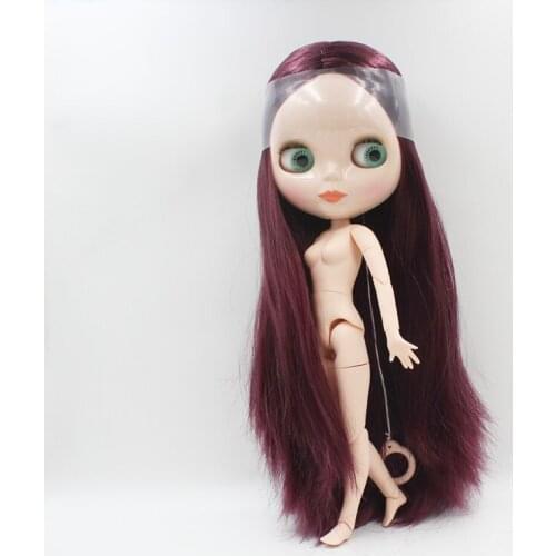 Free Shipping big discount RBL-856J DIY Nude Blyth doll birthday gift for girl 4color big eye doll with beautiful Hair cute toy