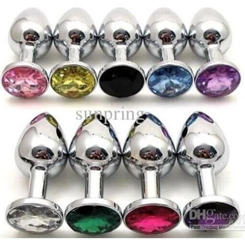 Metal Anal Butt Plug,Booty Beads Sex Toy Stainless Steel Crystal Jewelry Anal Plugs Sex Toys 96*40MM Free Shipping 30pcs/lot
