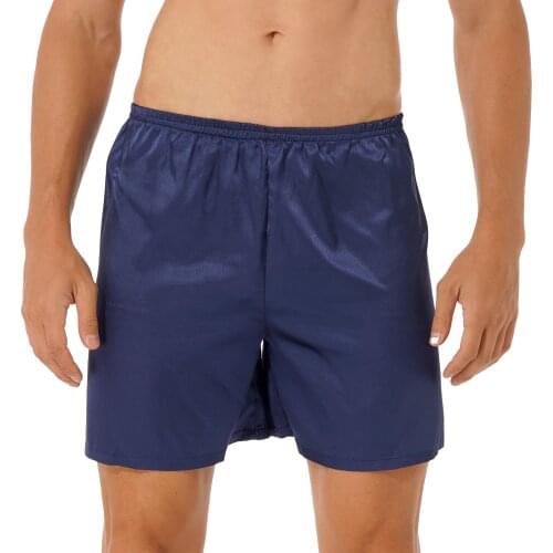 Mens Solid Color Pajamas Sleep Bottom Satin Shorts Underwear Homewear Casual Sleepwear Loungewear Nightwear