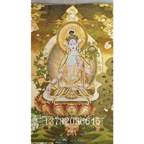 Nepal Tibet Tangka Silk Hanging Picture Worship Tamu