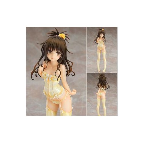 NEW hot 24cm To Love Ru Darkness Yuuki Mikan Wedding dress underwear Action figure toys collection doll Christmas gift with box