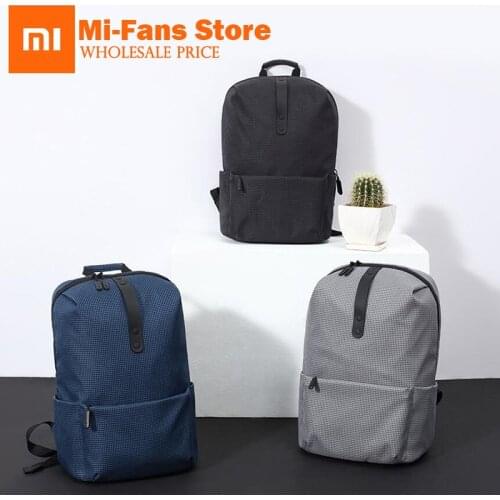 New Original Xiaomi Fashion School Bag Backapck 600D Polyester Durable Waterproof Outdoor Suit For 15.6 Inch Laptop Computer