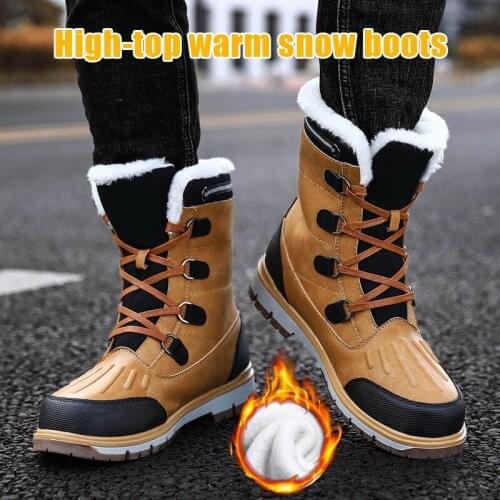 New Arrival Men Winter Shoes Snow Boots Warm Anti-slip Thicken Casual for Outdoor Hiking
