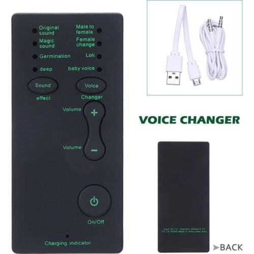 Portable Mini Voice Changer Durable 7 Different Sound Changes Device For Computer/Laptop/Tablets/Headphones