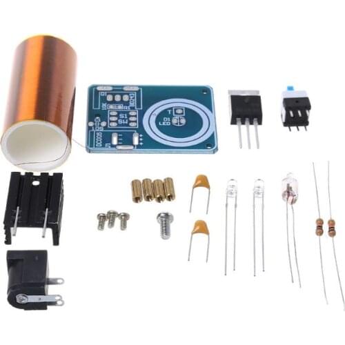 9-12V BD243 Mini Tesla Coil Kit Electronics DIY Parts Wireless Transmission DIY Board Set