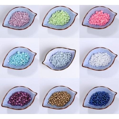 3/4/5/6/8/10/12mm 18 Colors Colorful Multicolor No holes Round Imitation Garment Pearl For Fashion Jewelry Making DIY Decor