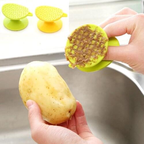Carrot Yam Potato Brush Ginger Peeler Cleaner Brush Plastic Scraper Fruits Vegetable Brushes Easy Cleaning Kitchen Accessories