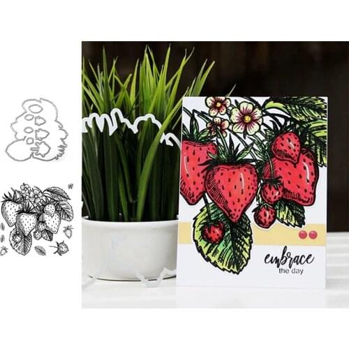 Juicy Strawberry Stamps And Dies For Card Making 2020 Straberries Clear Stamps And Dies for Scrapbooking
