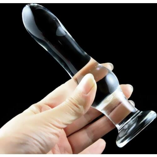 Pyrex Glass Anal Plug Dildo G-spot Stimulation Crystal Dildo Masturbation Anus Sex Toy for Female Male