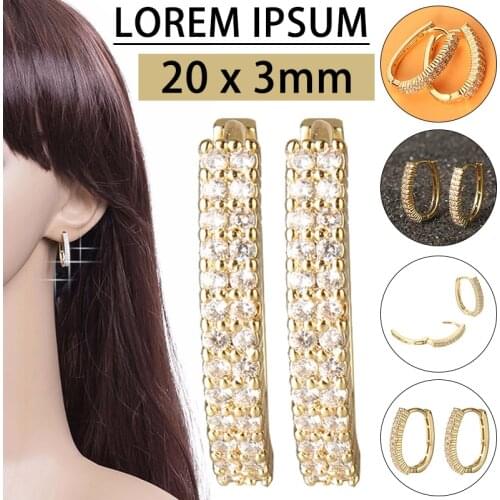 Wedding Crystal Rhinestone Hoop Earring For Women Charm Jewelry Shellhard Female Fashion Gold Color Pierced Earring femme bijoux