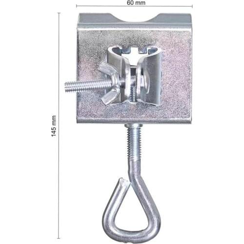 Heavy Duty Fishing Umbrella Clamp Clip Balcony Metal Garden Bracket Silver