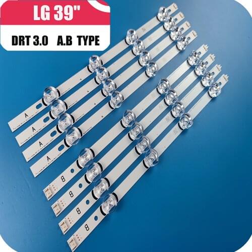8pcs LED strip For LG 39"TV lnnotek DRT 3.0 39"_A/B type Rev01 39LB5700 39LB650V 39LB580V 39LB570B 39LB629V Aluminum plate