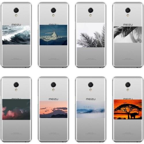 TPU Back Cover For Meizu M6 M6S M6T M5 M5C M5S M3 M3S M2 Silicone Soft Scenery Travel Leaf Phone Case For Meizu M6 M5 M3 M2 Note